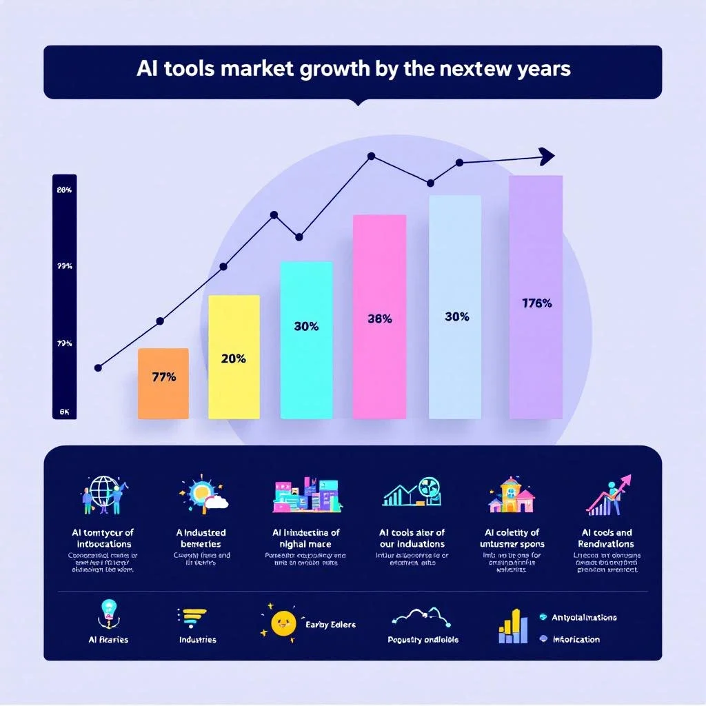 展示AI工具市場增長數據的圖表