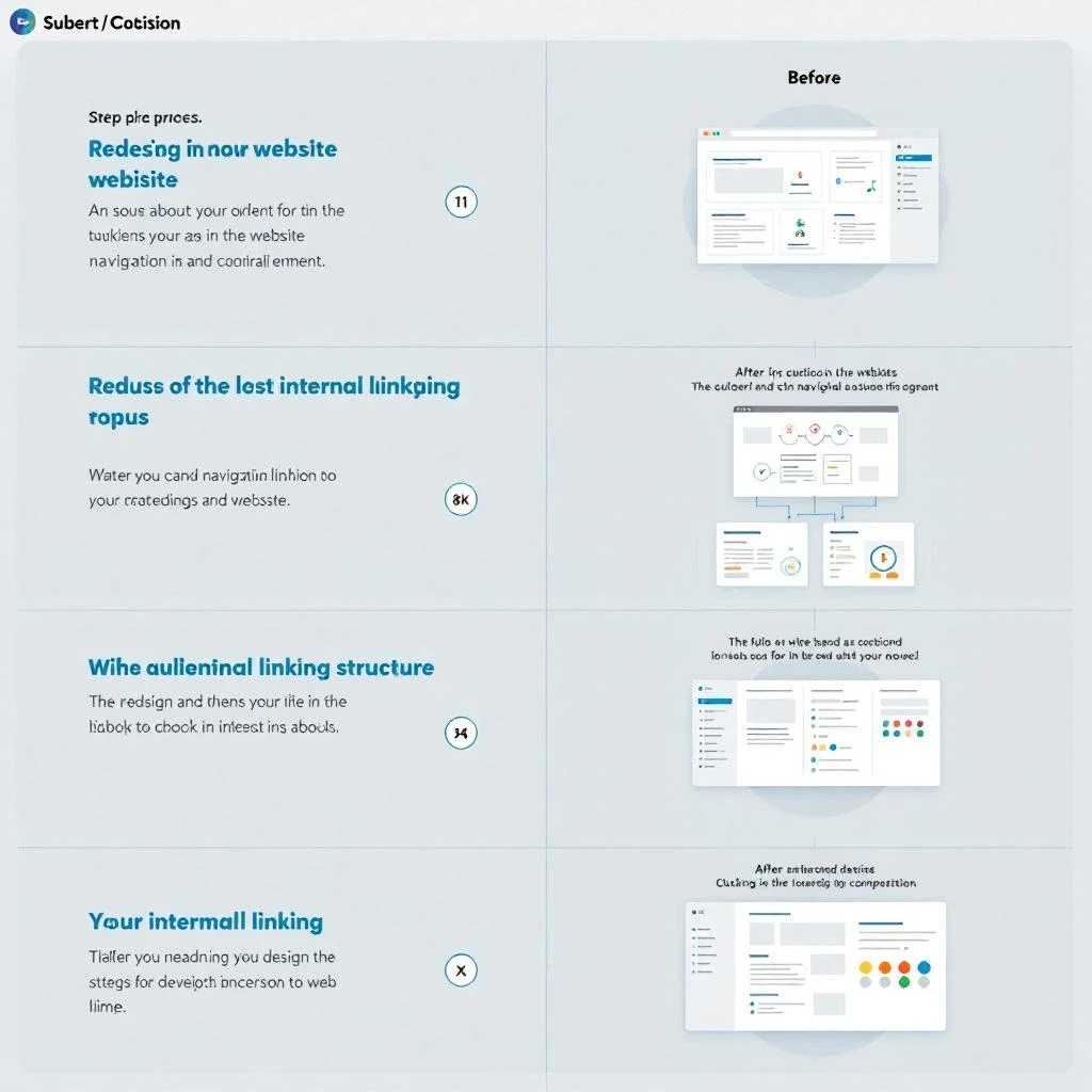展示網站重設導航和內部連結的過程