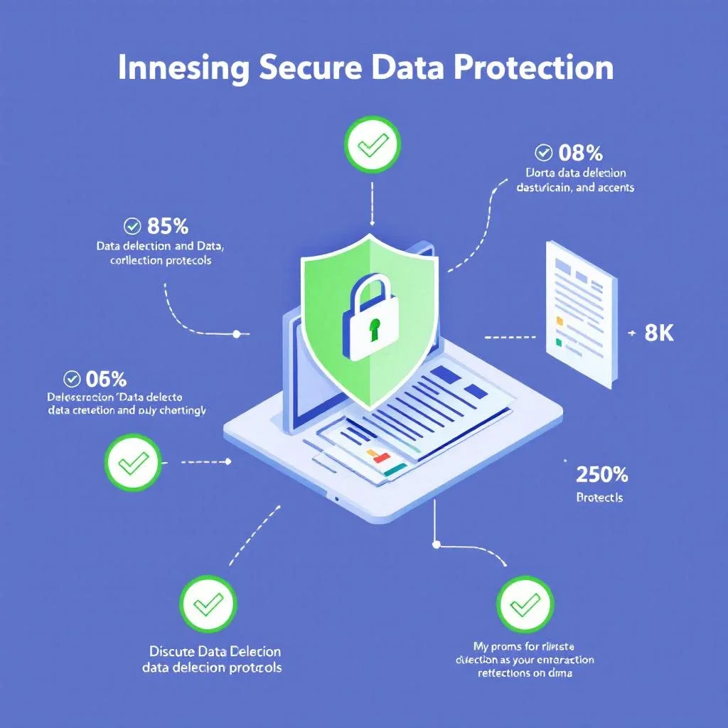 顯示數據保護的關鍵要素,如鎖與文件