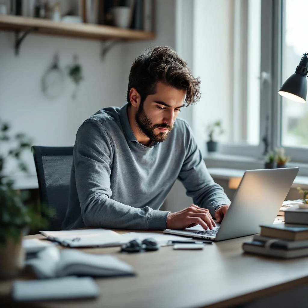 展示一位使用者在多語言環境下測試 AI 工具的場景。