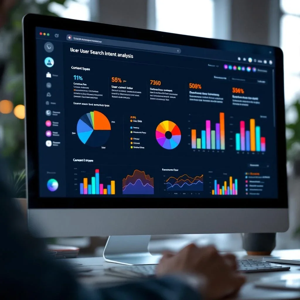 展示用戶搜尋意圖分析的圖表