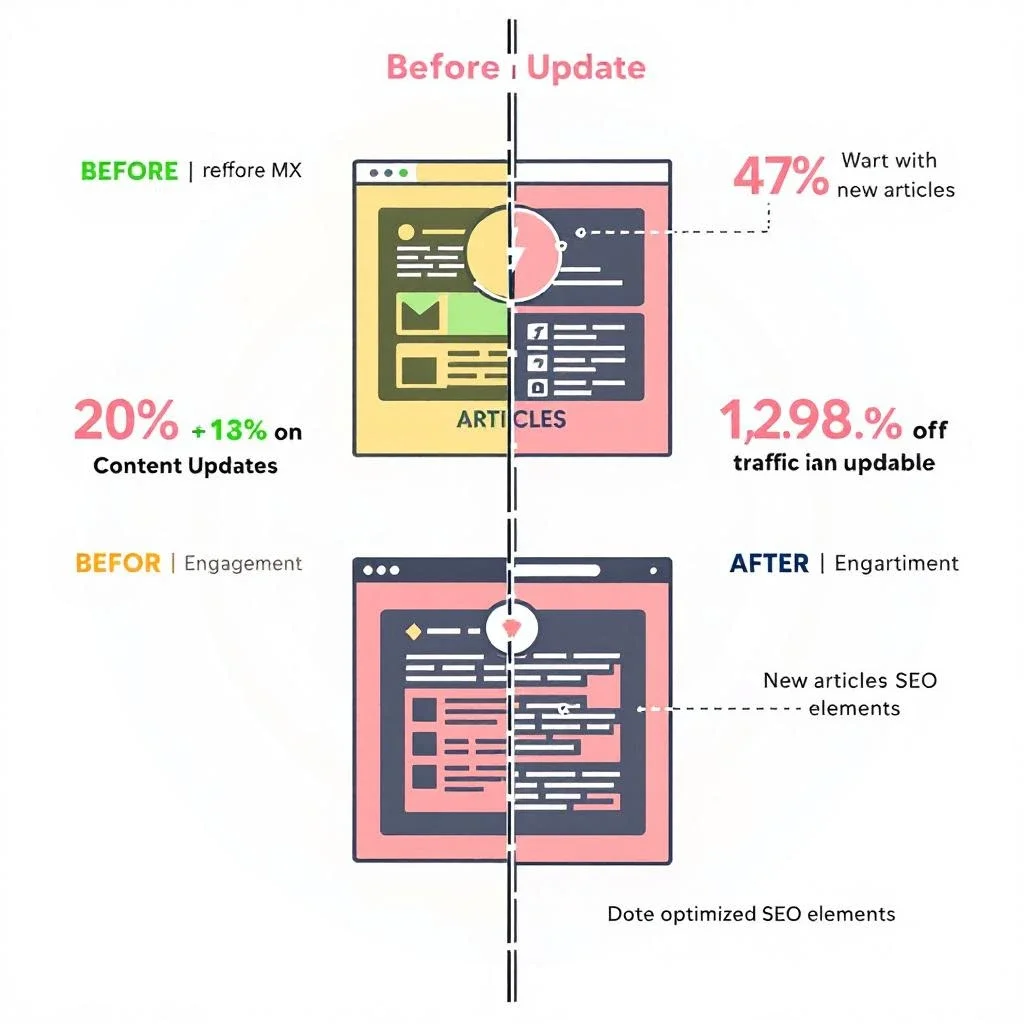 這張圖展示內容更新的影響