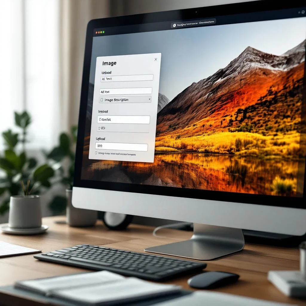 展示圖片優化過程，包括alt屬性設定