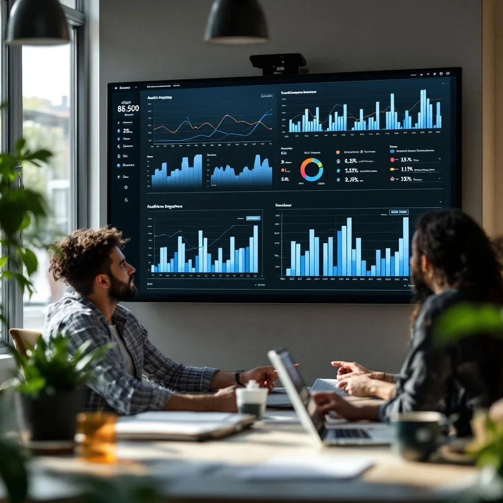 展示社交媒體互動數據分析的情景