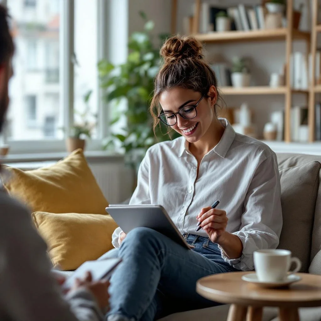 一個人在閱讀內容並做筆記的場景