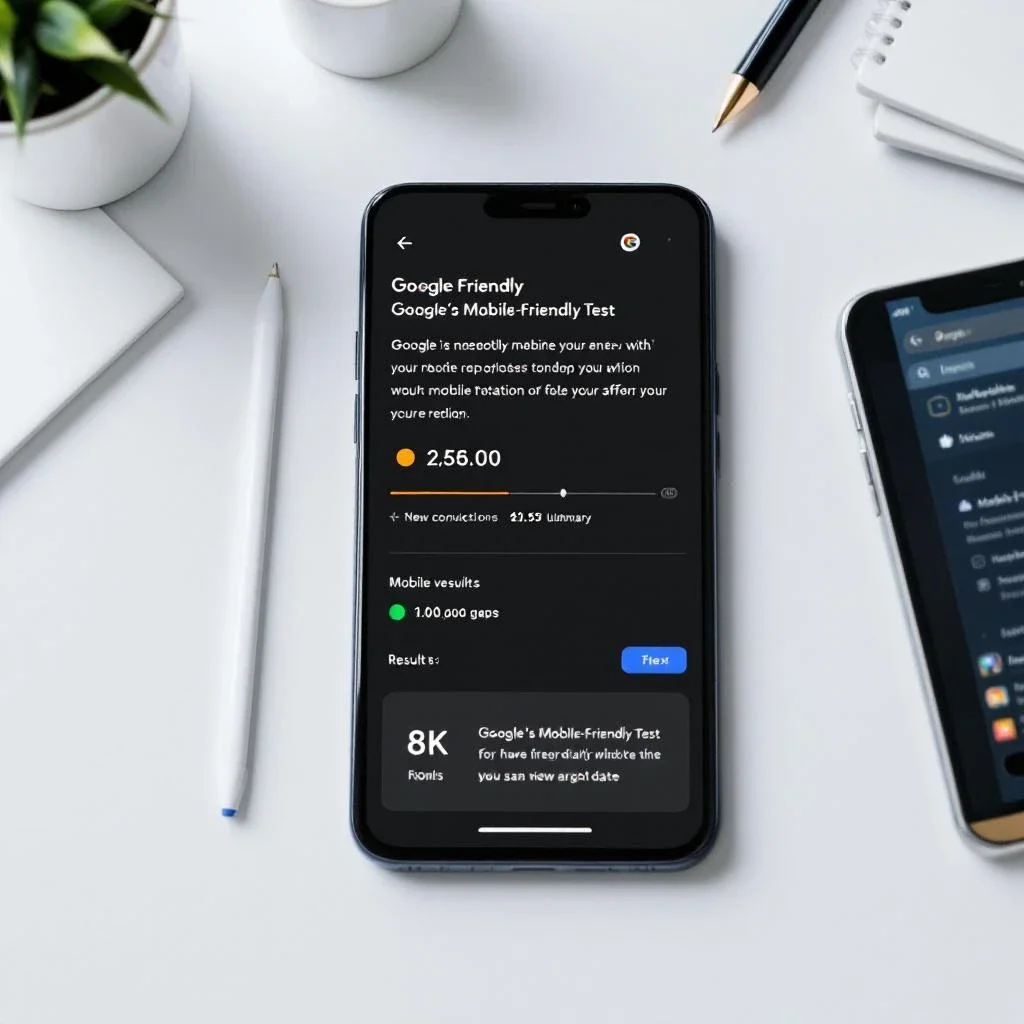 展示移動端SEO優化的測試場景