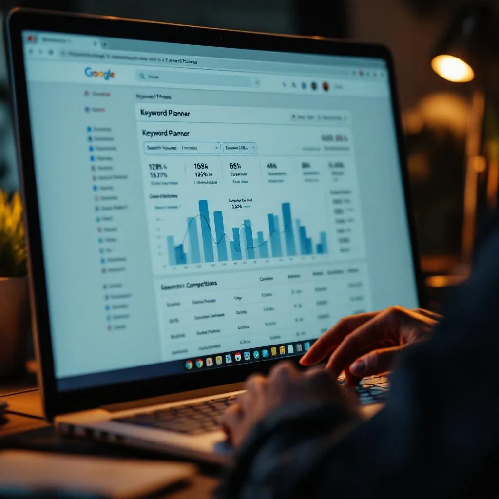 展示關鍵字研究工具的操作畫面