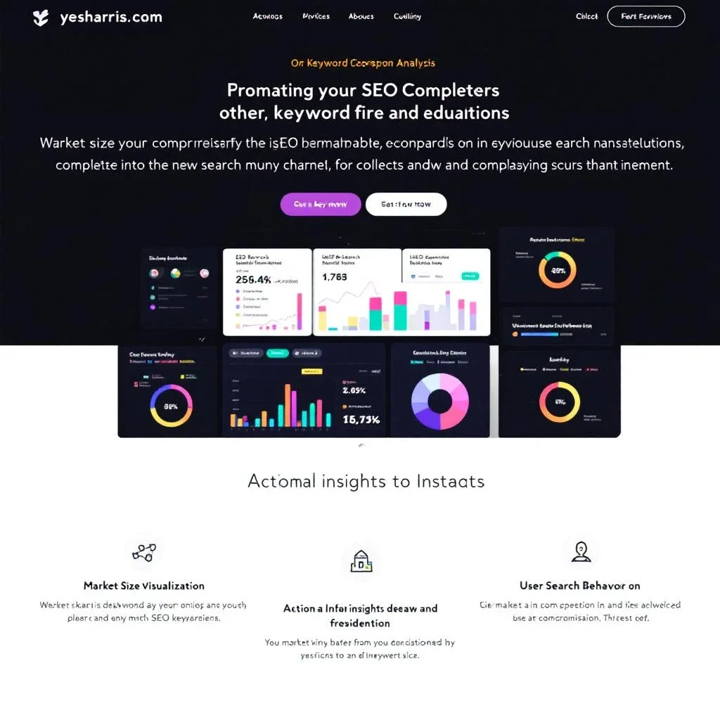 展示 yesharris.com 網站的關鍵字分析工具