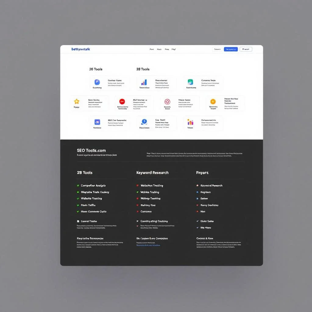 展示 bettywutalk.com 的 SEO 工具包界面