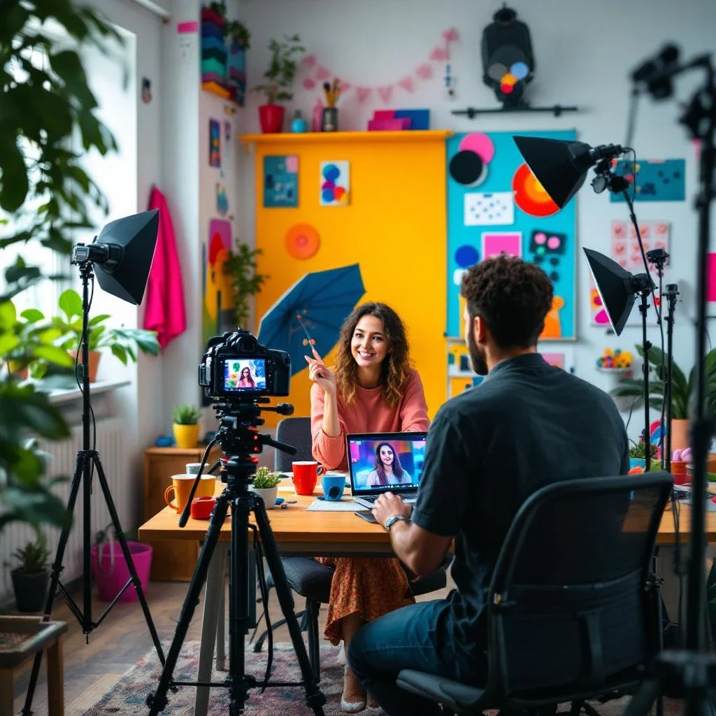 展示短視頻內容的創作過程