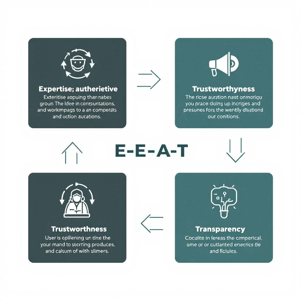 這張圖會呈現 E-E-A-T 的四個要素