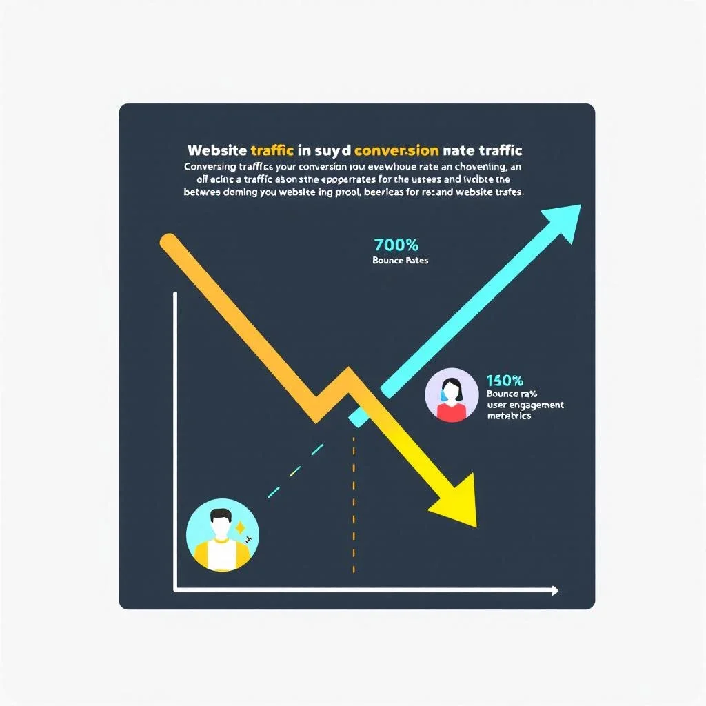 展示網站流量與轉化率的關係