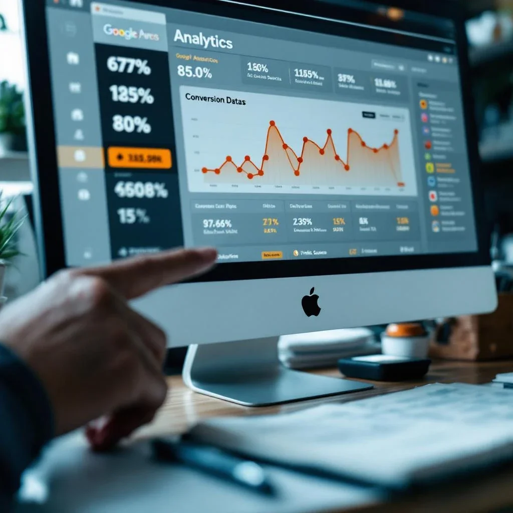 顯示利用Google Analytics追蹤訂單來源的情境