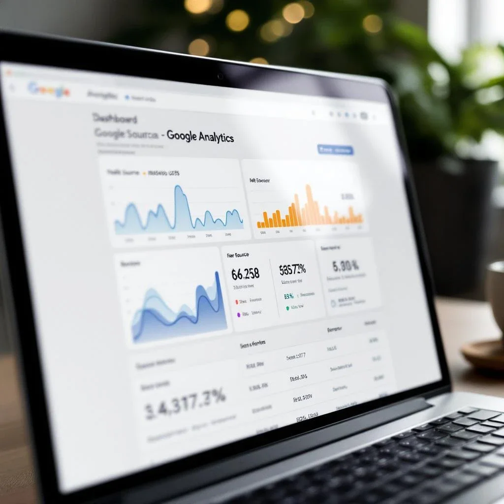 展示使用Google Analytics分析數據的場景