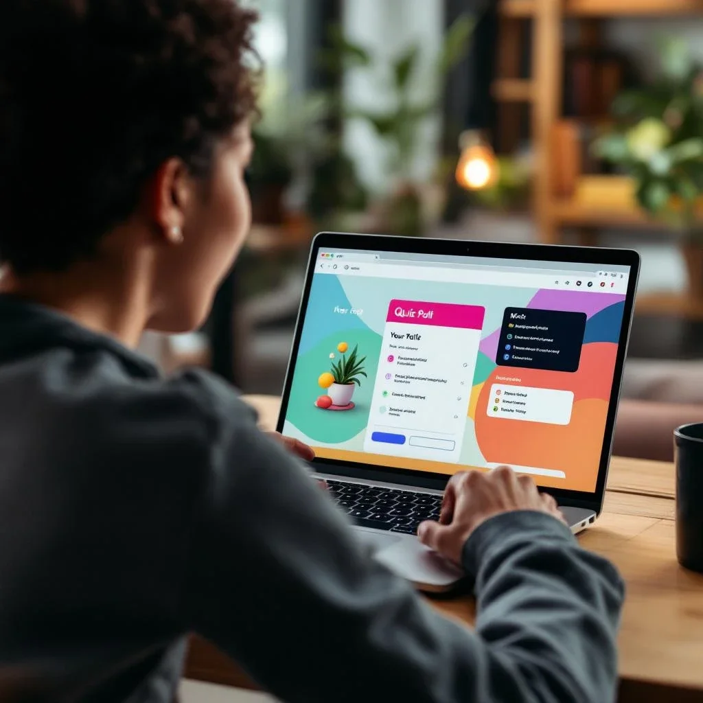 展示一個用戶在互動元素中參與的場景