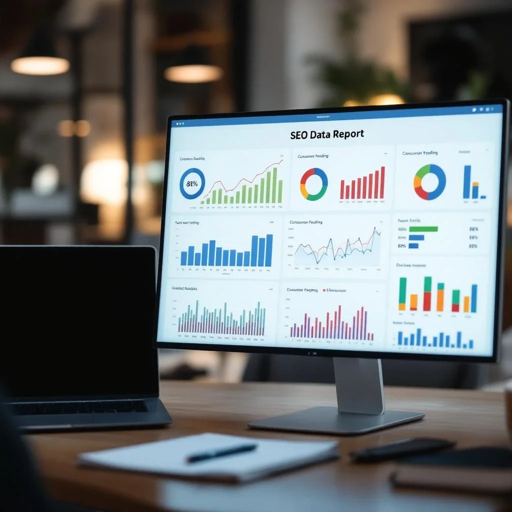 這張圖展示SEO數據報告的分析