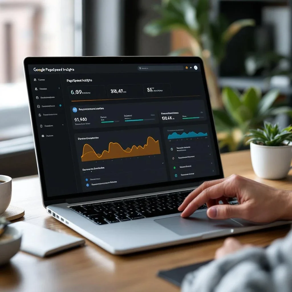展示使用Google PageSpeed Insights進行網站速度優化的畫面