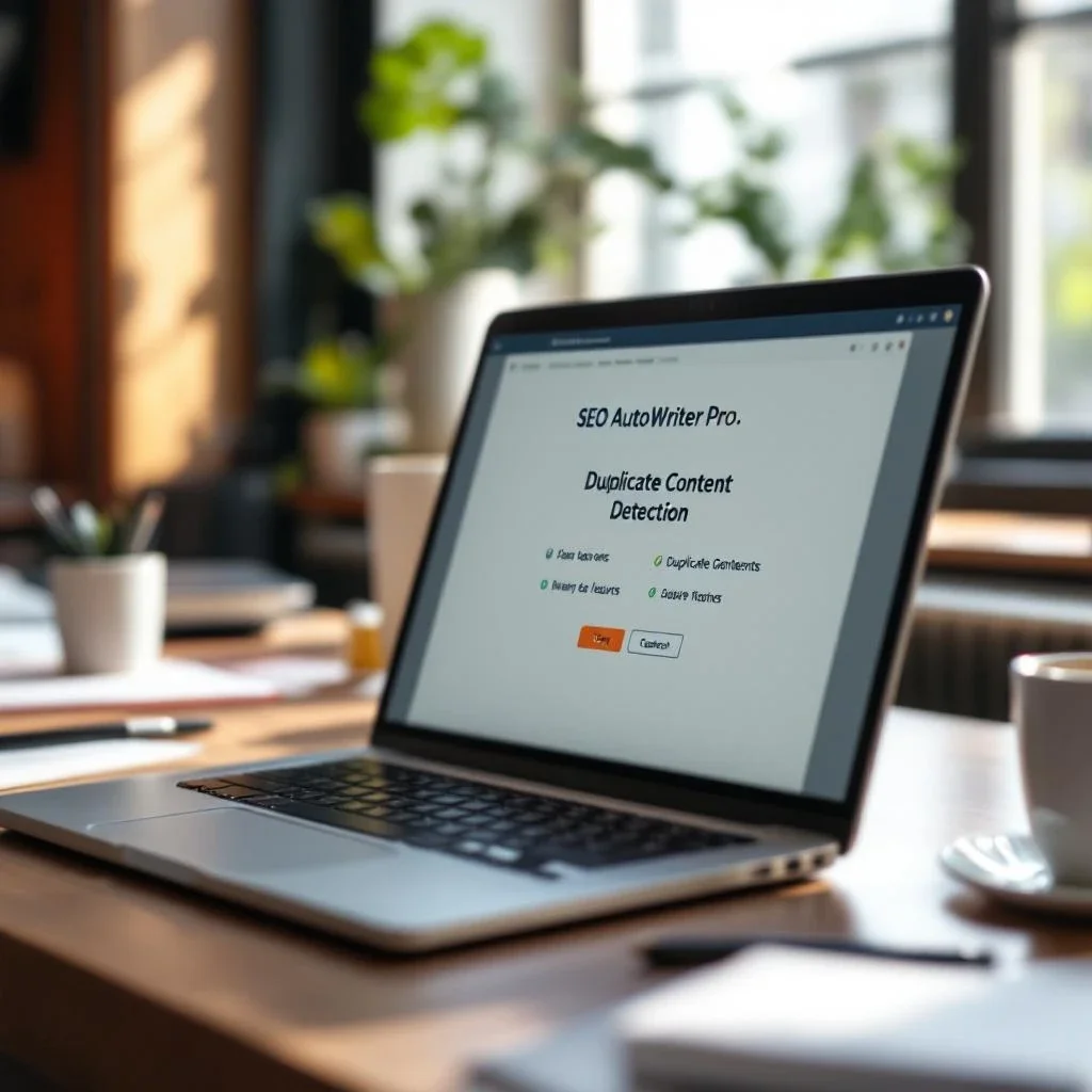 這張圖展示使用內容管理工具檢測重複內容的場景