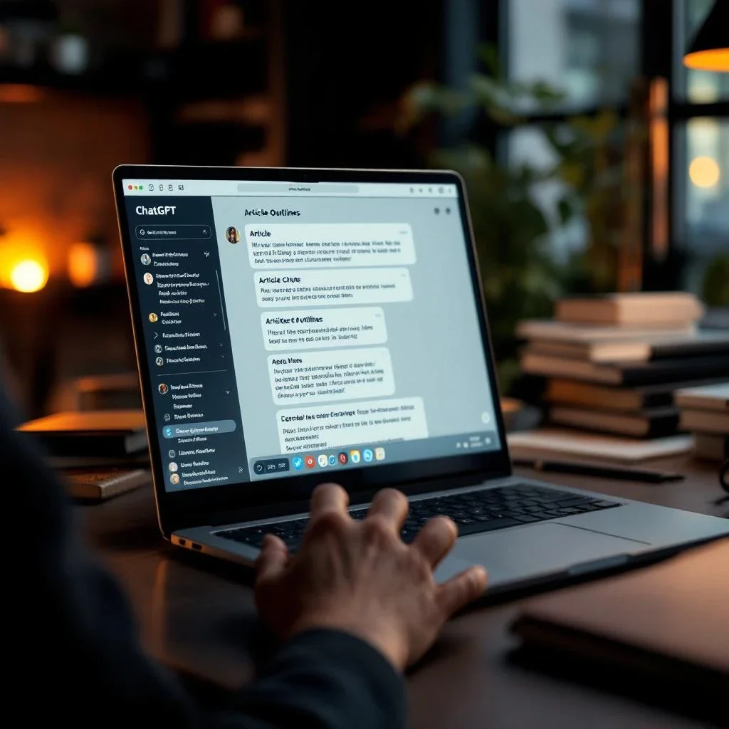 展示ChatGPT界面和使用者互動的畫面