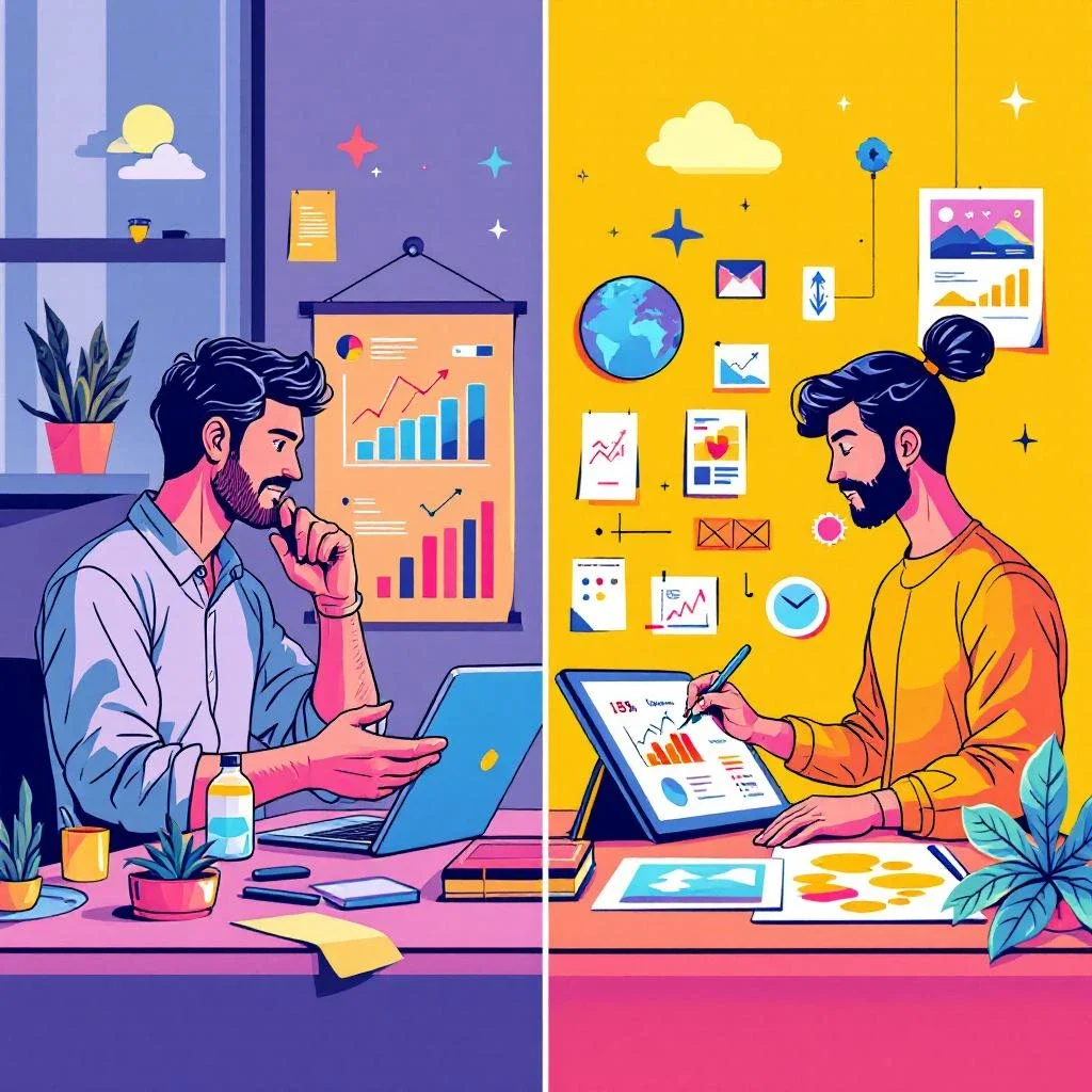 展示針對行業的AI工具,分別為行銷與設計