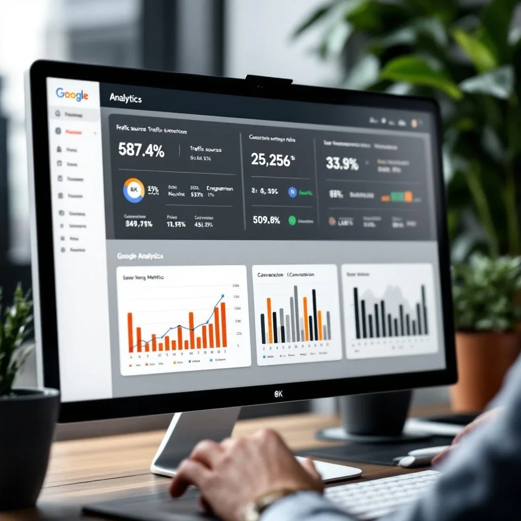 顯示如何運用 Google Analytics 進行數據分析