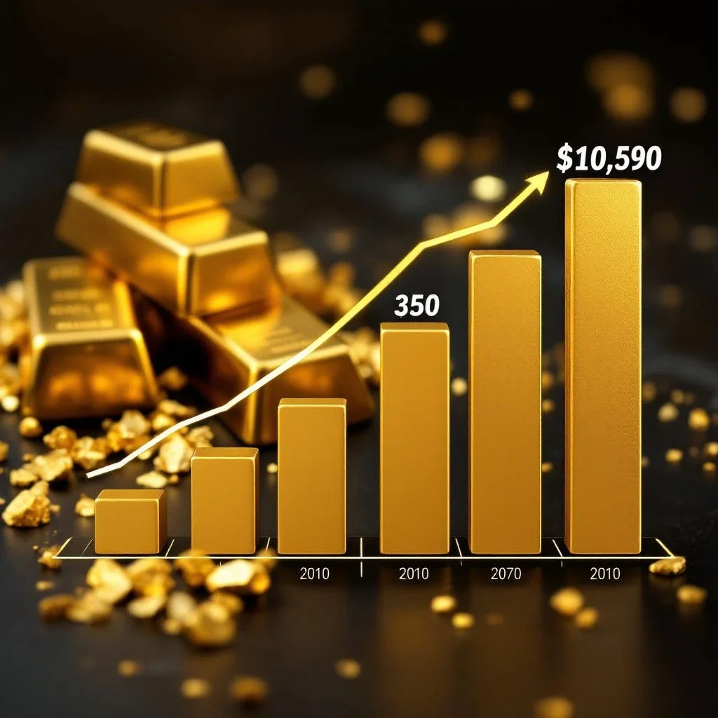 比較金條與金豆投資回報的條形圖顯示舊金飾換金條流程的趨勢