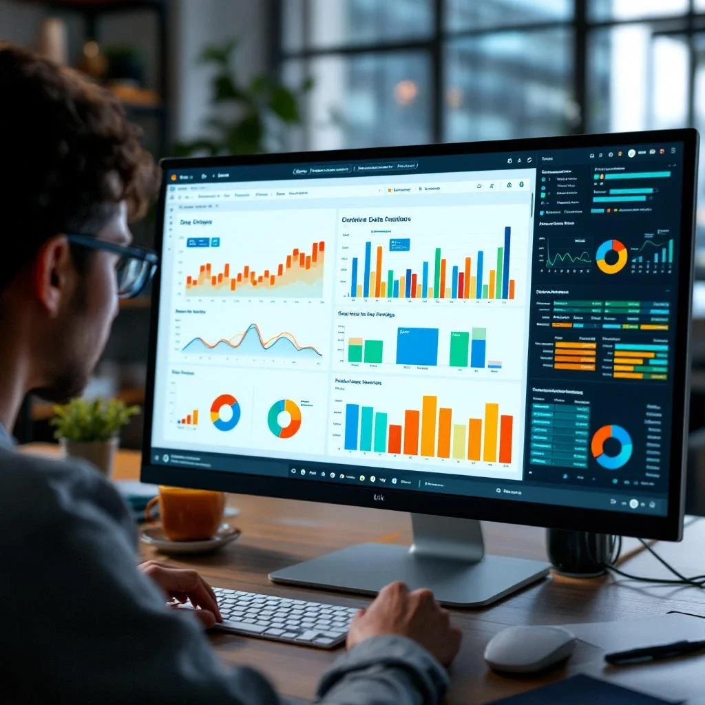 呈現Qlik數據分析工具的畫面