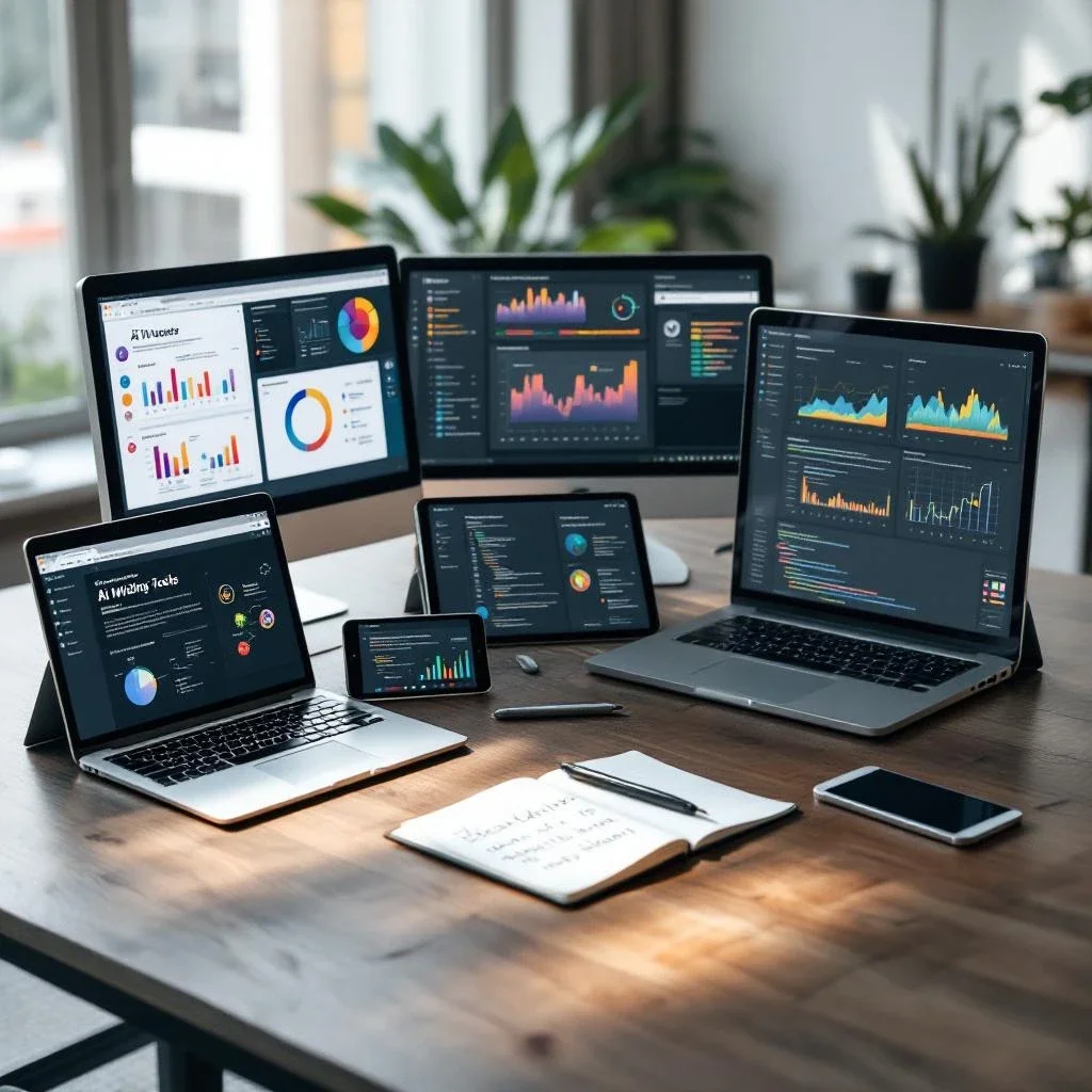 展示多款AI文章生成工具的圖像