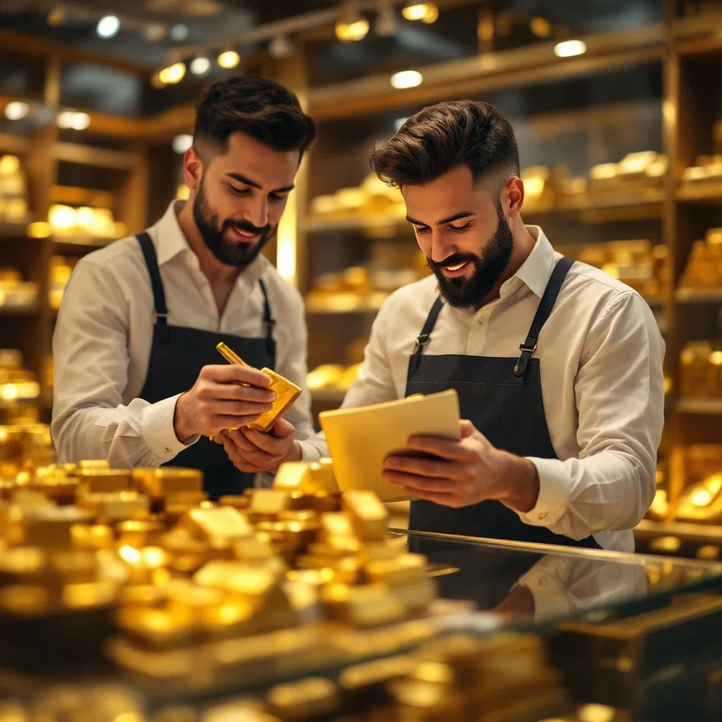 顧客在金店內比較金條與金幣時的互動過程,品牌信任度評估的檢核點