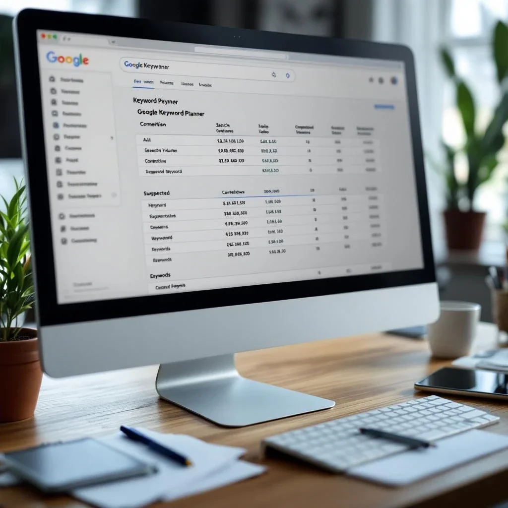 這張圖會展示 Google Keyword Planner 使用界面的特寫。