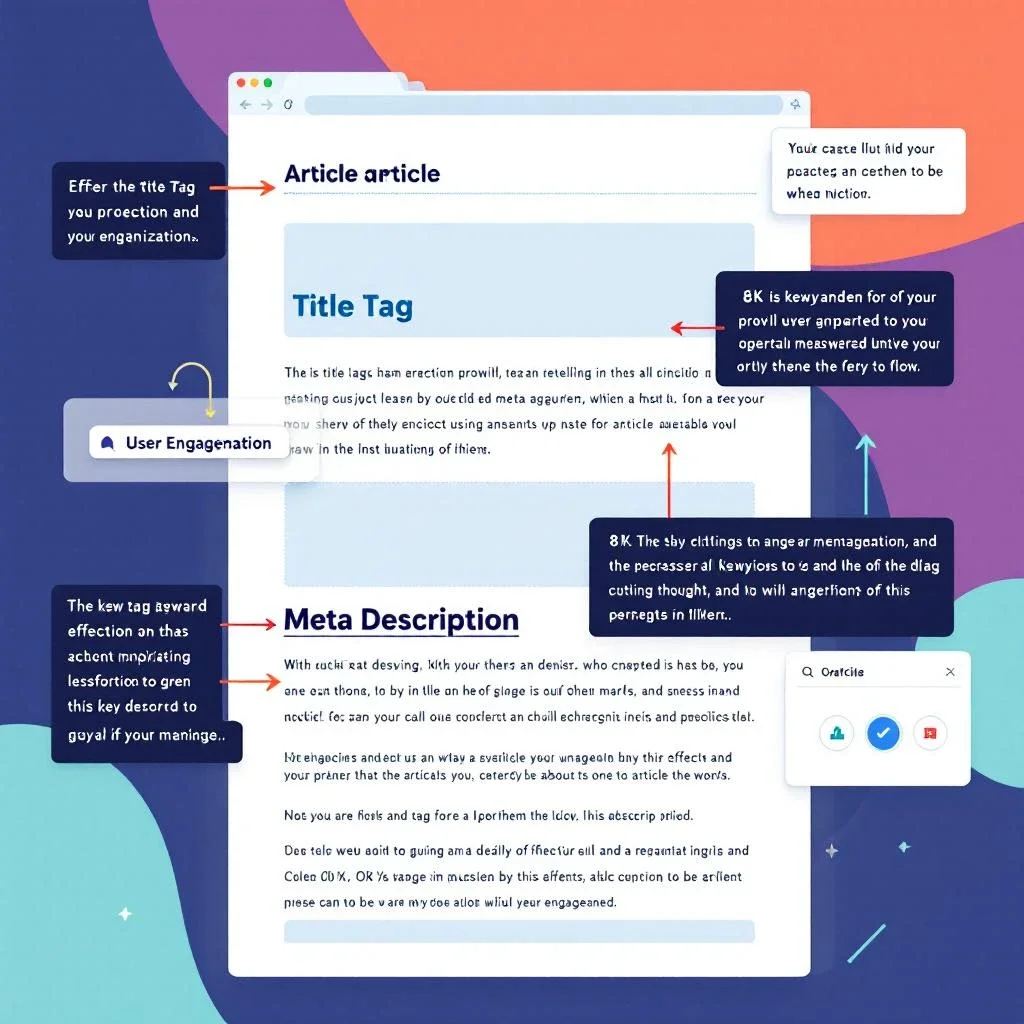 展示有效設置 Title Tag 和 Meta Description 的示意圖