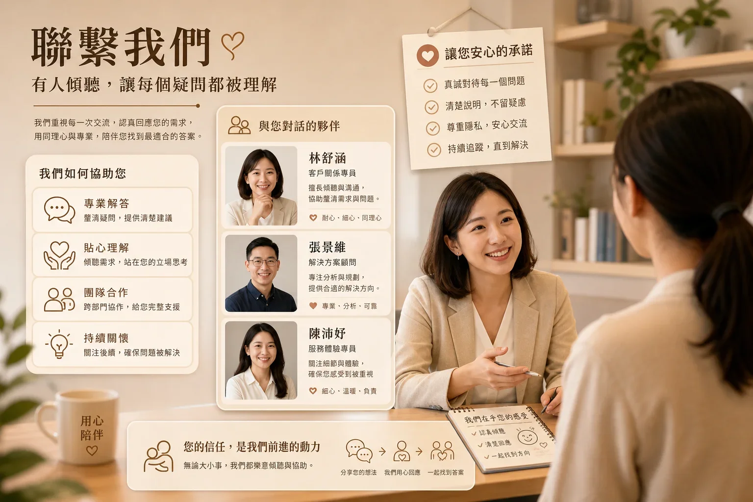 報價頁和聯絡頁的真人入口設計