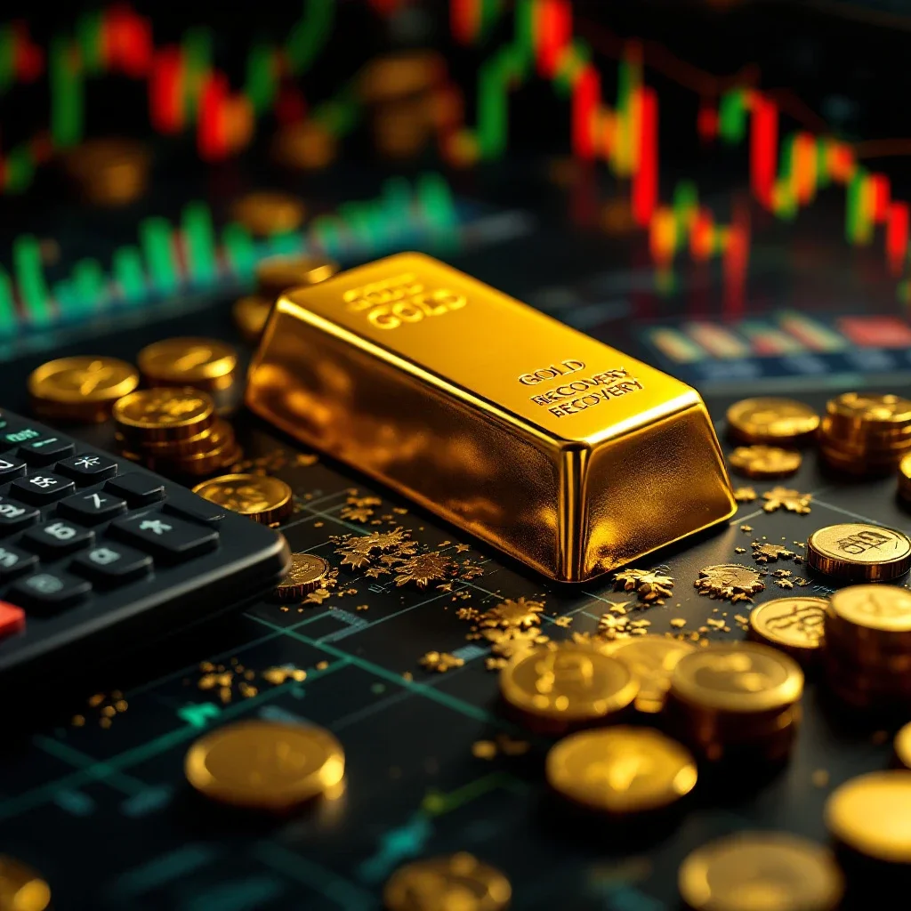 金融市場背景下計算黃金金條回收價值的金條與計算機