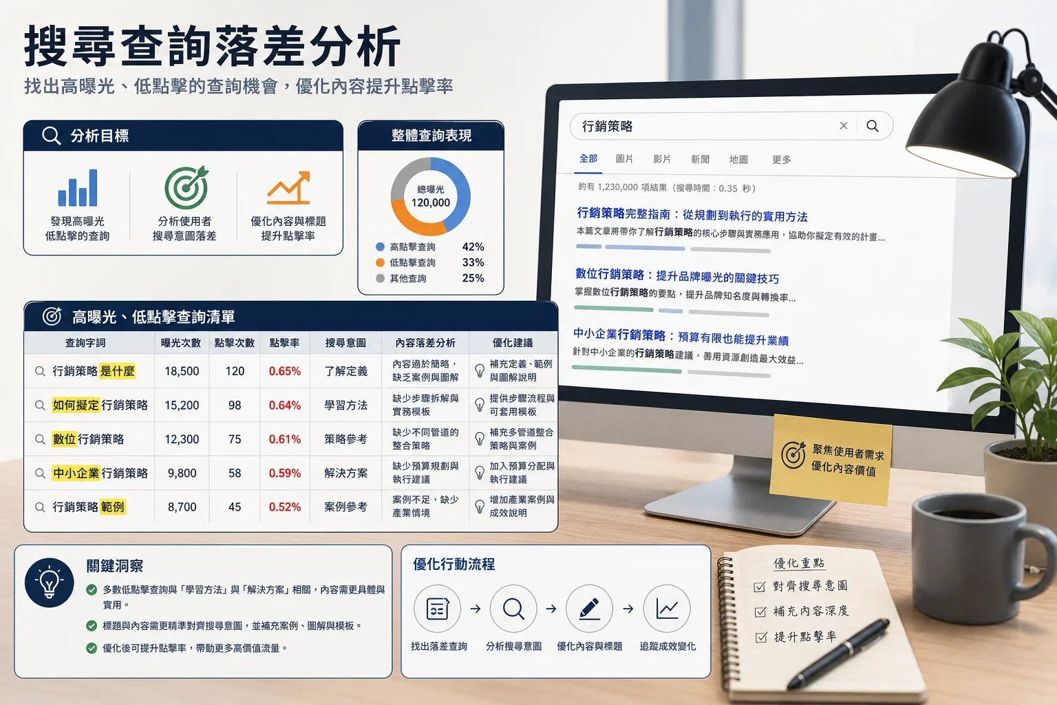 GSC 怎麼用:分析高曝光低點擊查詢字的數據與關鍵字