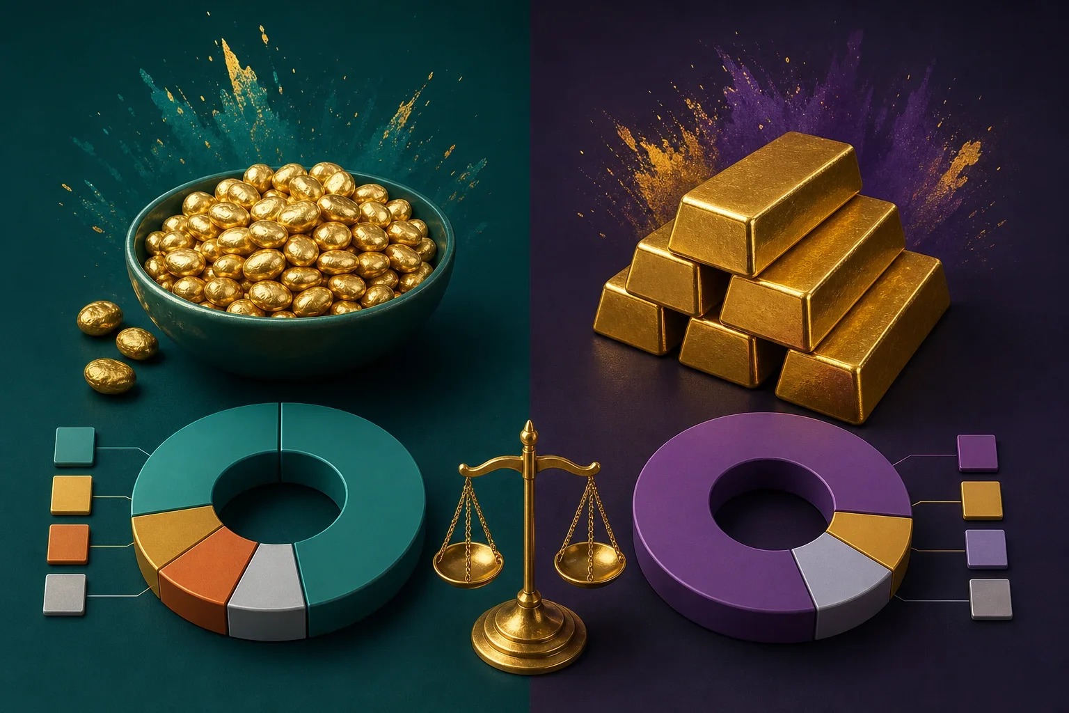 比較黃金金條與黃金金豆的價格及處理費用