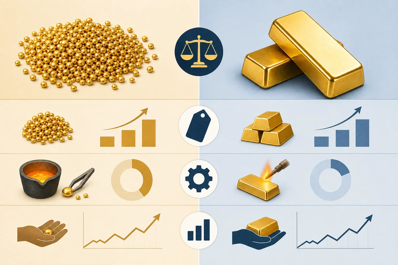 比較黃金金豆與金條的投資回報率與回收流程